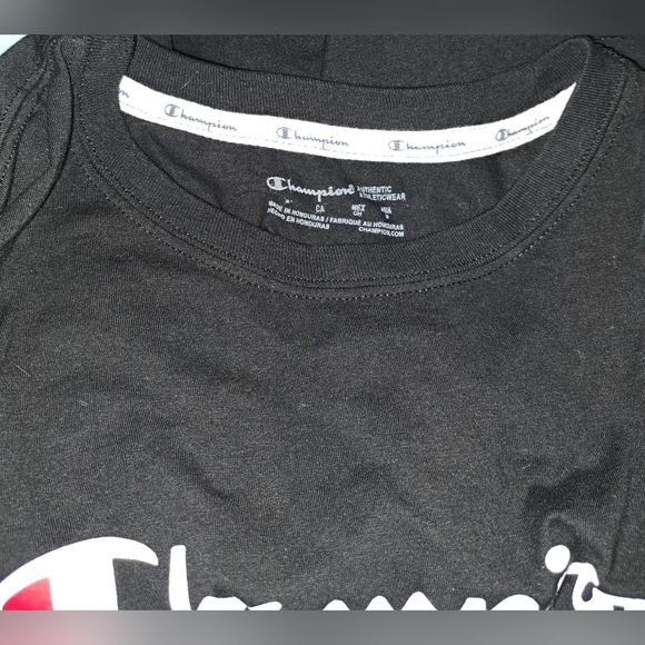 Champion Authentic Athleticwear Short Sleeve Graphic T Shirt Black Sz S - Picture 2 of 4